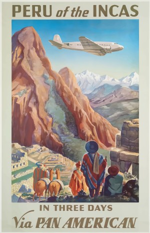 Peru of the Incas Vintage Travel Poster